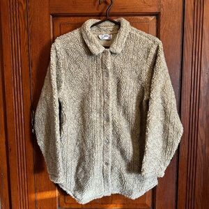 Ashly Brent Vintage Plush Teddy Jacket - Tan